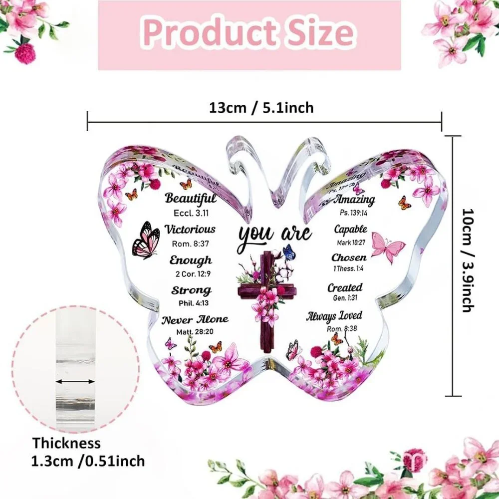 Christian Gifts for Women, Butterfly Inspirational Gifts for Friends, Religious - Picture 2 of 7